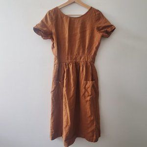 Sézane Odalie Dress in Mocha. FR 38 / US 6 / US S. Plus GWP